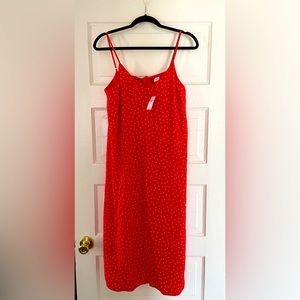 NWT GAP Women’s size small adjustable strap red polka dot sundress
